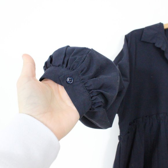 *Zara Peplum Navy Long Sleeve Blouse - Picture 7 of 9